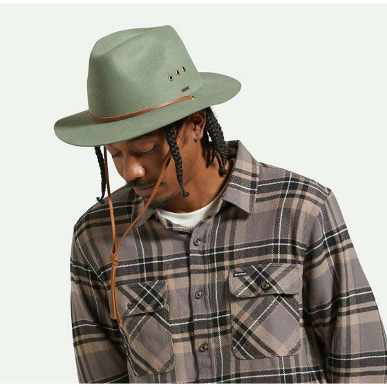 Chapeau Traveller Wesley Feutre GUARD Light Moss - Brixton