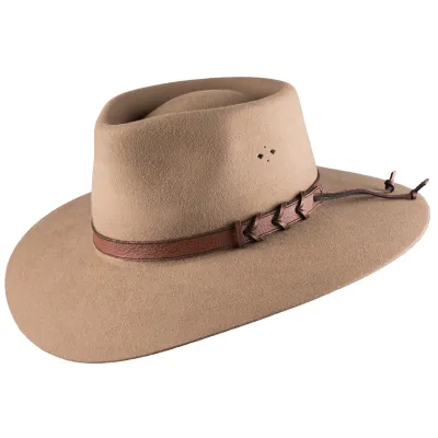 Chapeau Traveller Big Australian Feutre Laine Sand - Scippis