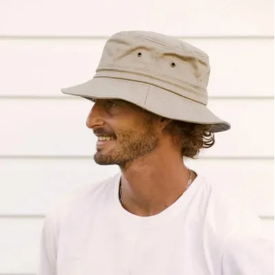 Beige Cotton Bucket Hat UPF 50+ - Conner Hats Reference: 20566| Traclet Hat Shop