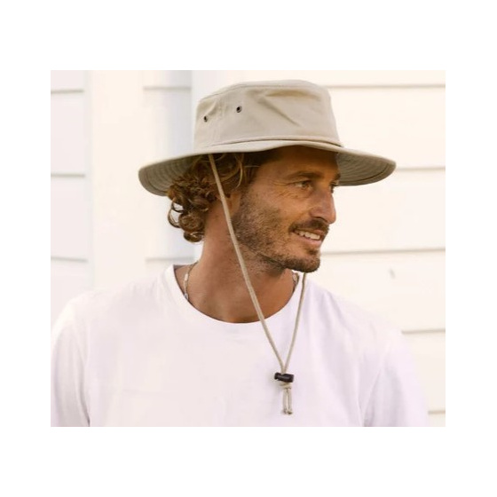 Zack Beige Cotton UPF 50+ Bucket Hat - Conner Hats