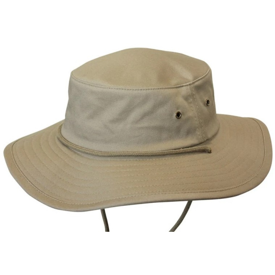 Zack Beige Cotton UPF 50+ Bucket Hat - Conner Hats