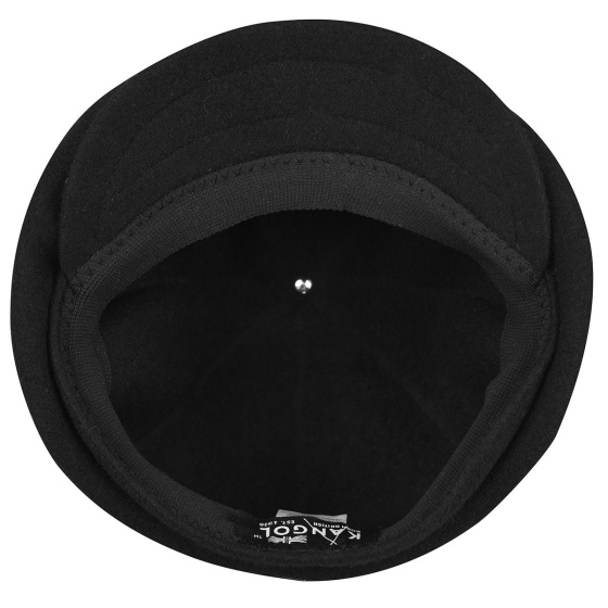 Hawker Wool Black Beret Cap - Kangol
