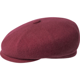 Kangol Wine Red Wool Hawker Beret Cap