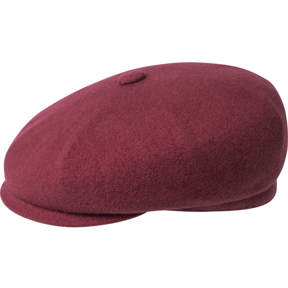 Wool Hawker Beret Cap Wine Red - Kangol