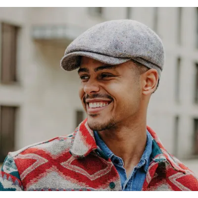 Casquette Portland Tweed Laine Beige - Gottmann