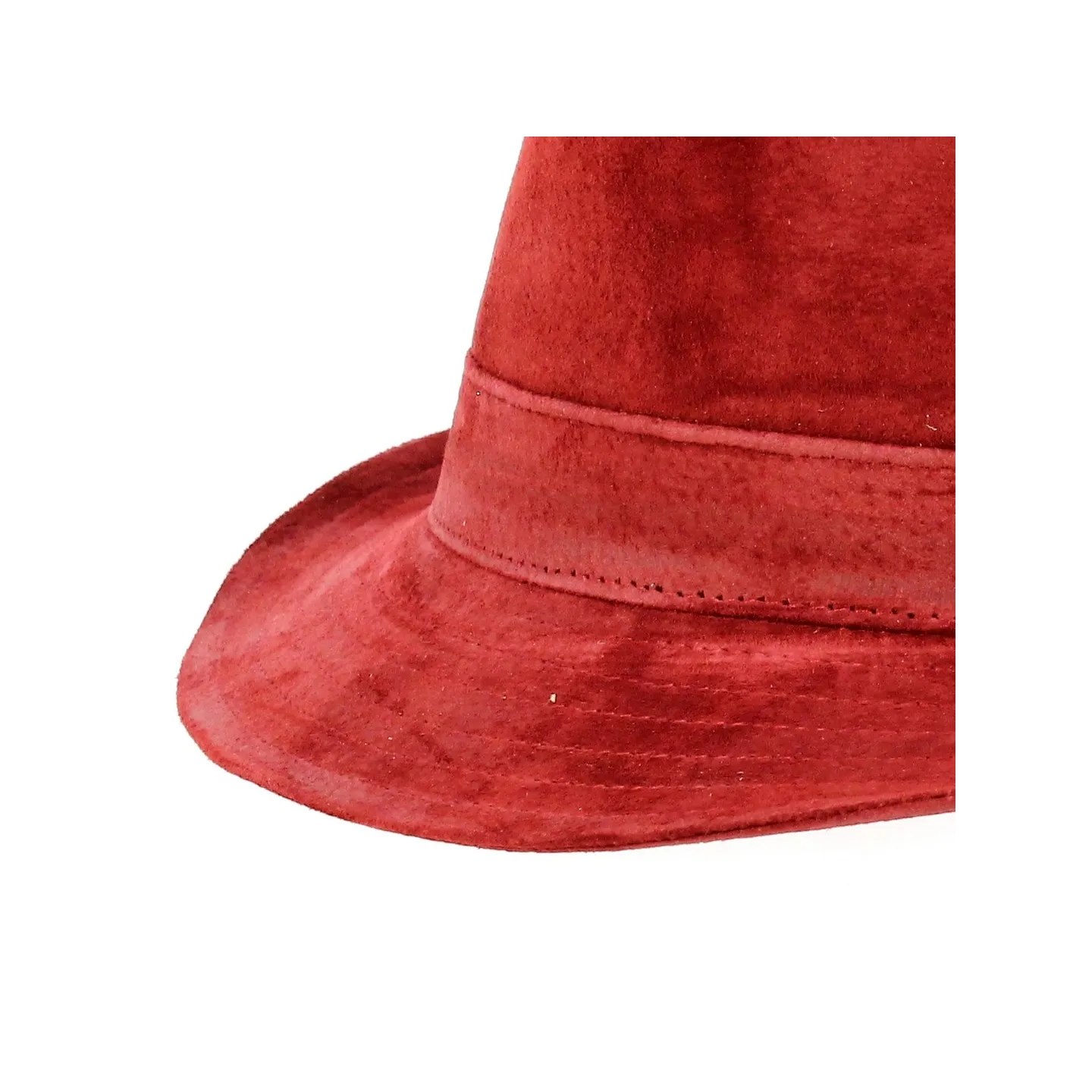 Chapeau trilby cuir rouge Reference : 1590 | Chapellerie Traclet