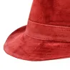 Red leather trilby hat Reference: 1590 | Traclet Hat Shop
