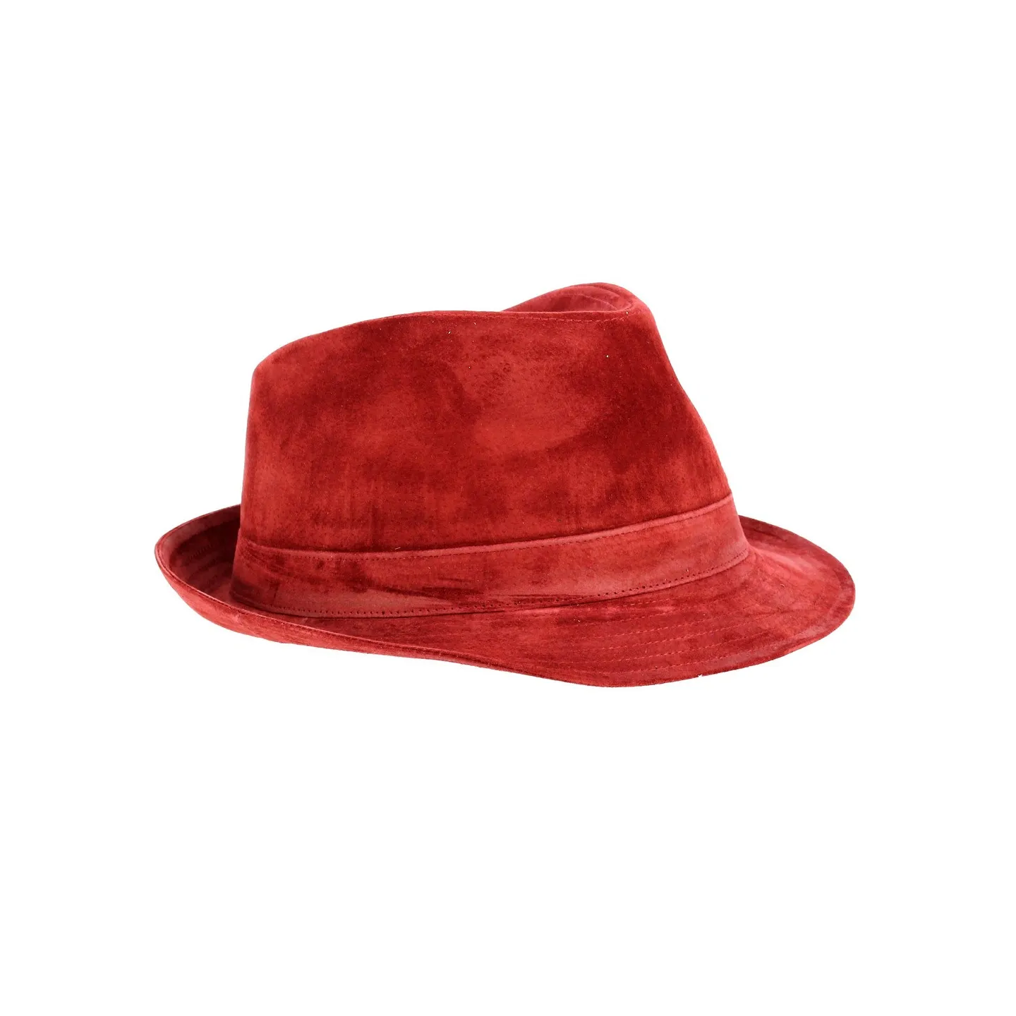 Red leather trilby hat Reference: 1590 | Traclet Hat Shop