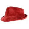 Red leather trilby hat Reference: 1590 | Traclet Hat Shop