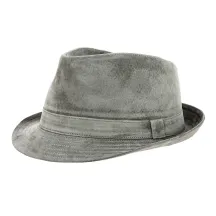 Leather Trilby Hat - Strike Blue/Gray - Traclet  Reference: 9434 | Traclet Hat Shop