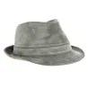 Chapeau Trilby cuir - Strike Bleu/Gris- Traclet  Reference : 9434 | Chapellerie Traclet