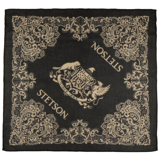 Bandana Fantaisie Coton Noir - Stetson