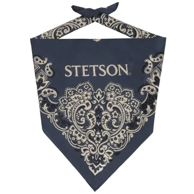 Blue Cotton Fancy Bandana - Stetson Reference: 20595| Traclet Hat Shop