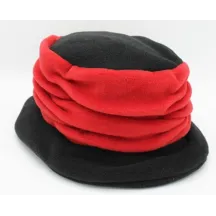Chapeau Tavira Polaire Femme Noir & Rouge - Traclet