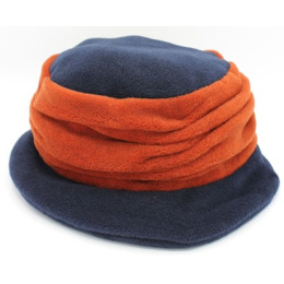 Women's Tavira Fleece Hat Orange & Navy - Traclet