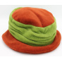 Tavira Polar Fleece Hat for Women Orange & Green - Traclet