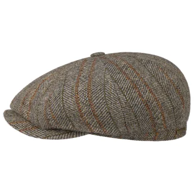 Stetson Fresno Herringbone Virgin Wool Hatteras Cap Reference: 20618| Traclet Hat Shop