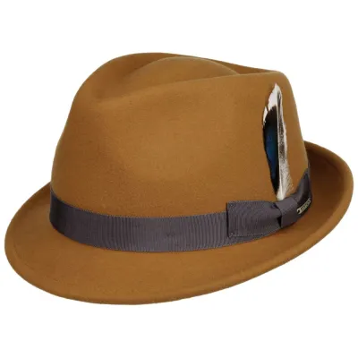 Chapeau Trilby Champlin Feutre Moutarde - stetson