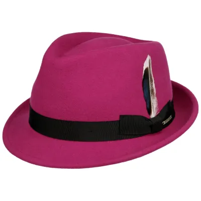 Chapeau Trilby Champlin Feutre Fuchsia - stetson