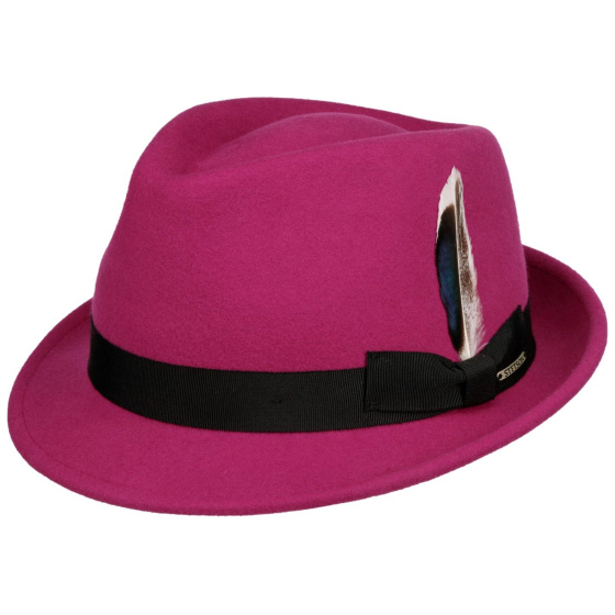 Chapeau Trilby Champlin Feutre Fuchsia - stetson