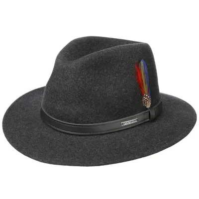 Chapeau Powell Woolfelt Anthracite - Stetson
