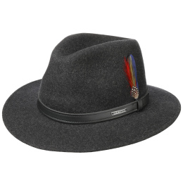 Powell Woolfelt Anthracite Hat - Stetson