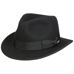 Louisville Wool & Cashmere Traveler Hat Black - Stetson