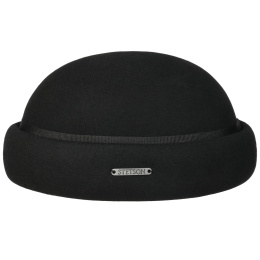 Black Wool Baltimore Docker Beanie - Stetson