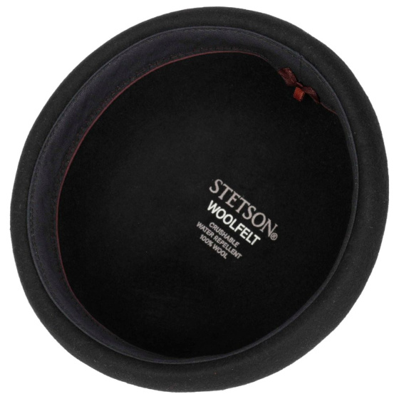 Black Wool Baltimore Docker Beanie - Stetson Black Wool Baltimore Docker Beanie - Stetson