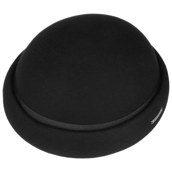Black Wool Baltimore Docker Beanie - Stetson Black Wool Baltimore Docker Beanie - Stetson