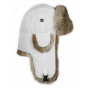 Fur Ushanka - White Lapeer - Mad Bomber