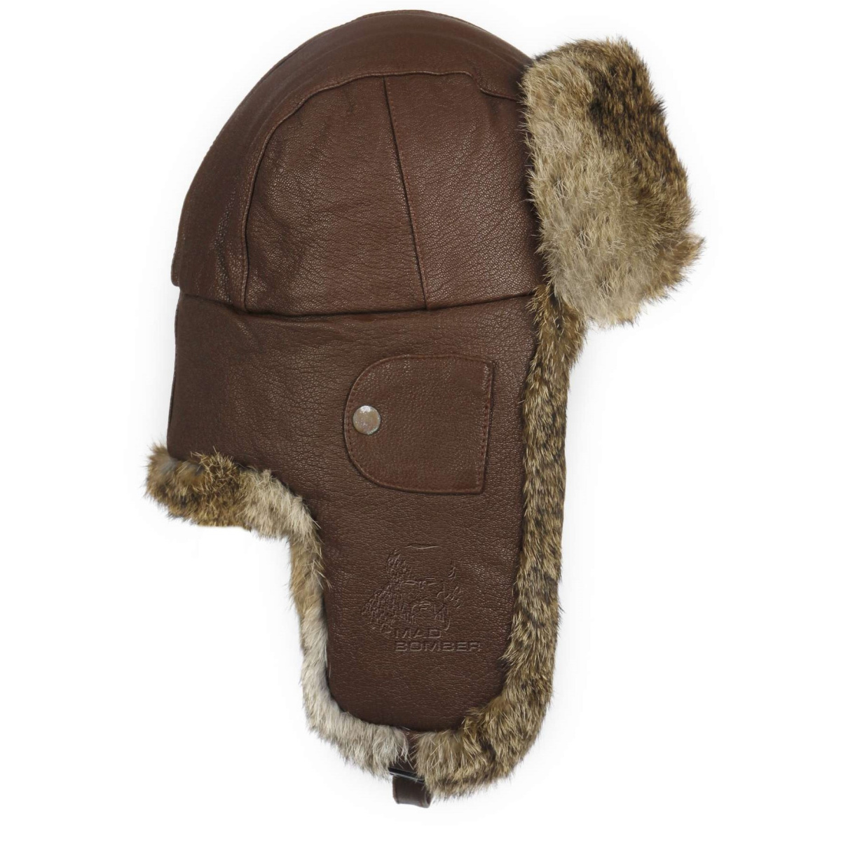 Fairbanks Brown Leather Ushanka Mad Bomber Reference 20649 Traclet