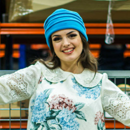 Sky Blue Colette Polar Fleece Toque - Traclet