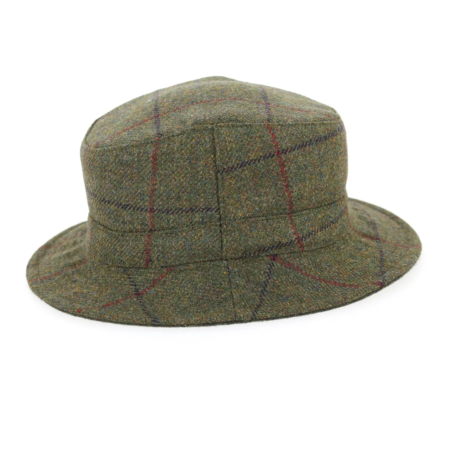 Chapeau Bob Keaton Carreaux Kaki Laine - City Sport Reference : 20651| Chapellerie Traclet