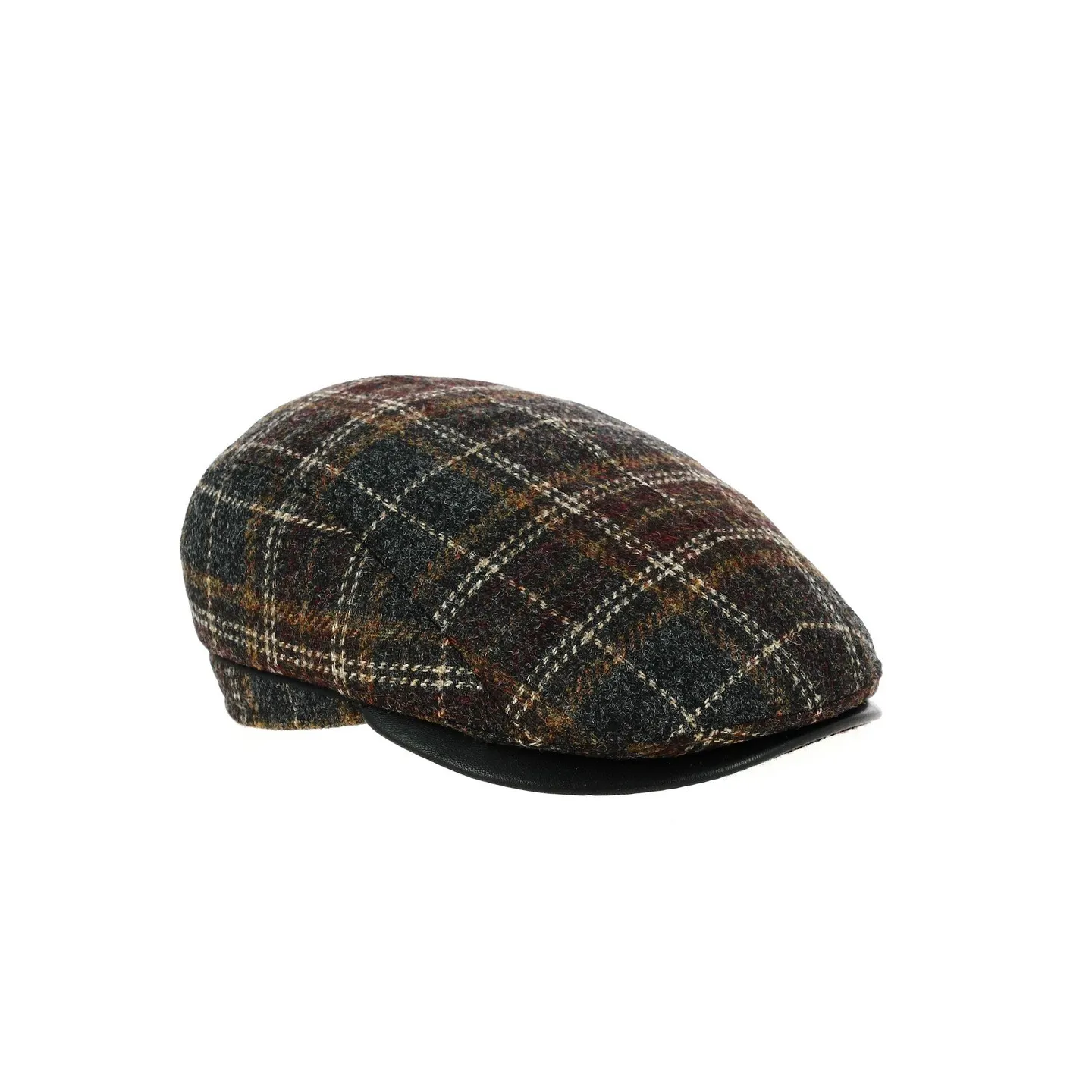 Casquette Bombée Xavier À Carreaux Laine - Gottmann réf 20657 chapellerie traclet