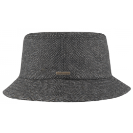 Herringbone Tweed Bink Bucket Hat - Hatland