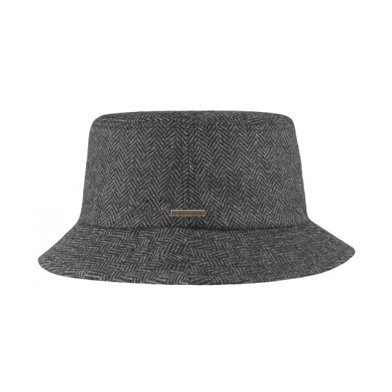 Herringbone Tweed Bink Bucket Hat - Hatland