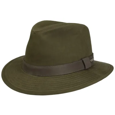 Traveller Hat Touraine Olive UPF 40+ - Stetson ref 20679 traclet hat shop