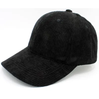 Black Corduroy Baseball Cap - Traclet ref 19729traclet hat shop
