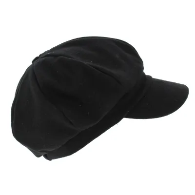 Casquette Gavroche Tania laine Noire - Traclet  Reference : 20680| Chapellerie Traclet