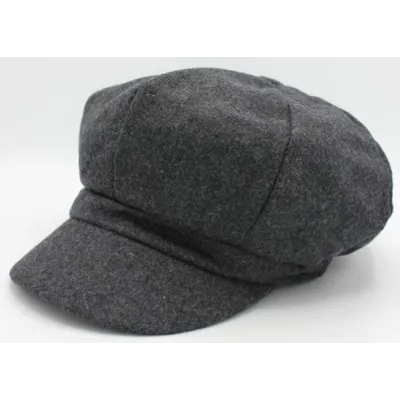 Casquette Gavroche Tania laine Anthracite - Traclet