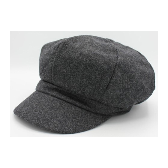 Tania Newsboy Cap in Anthracite wool - Traclet