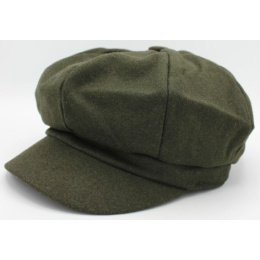 Tania Wool Newsboy Cap Olive - Traclet