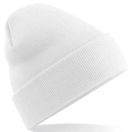 Long White Acrylic Beanie - Beechfield