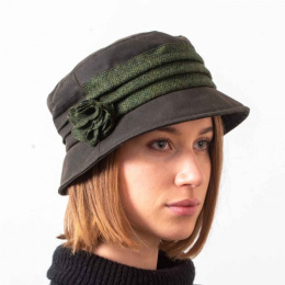 Cloche hat Cotton Oiled Waterproof Khaki - Hatman