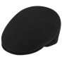 Traditional Kent Plain Black Flat Cap - Traclet