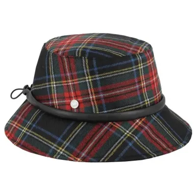 Chapeau Bob Kessya Carreaux Rouge Laine - Flechet Reference : 20728| Chapellerie Traclet