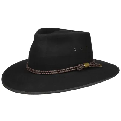 Chapeau Traveller Countryman Feutre Noir - Statesman