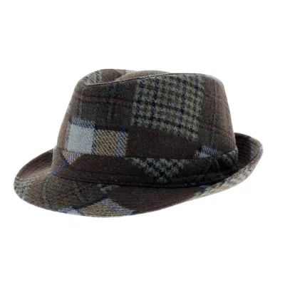 chapeau trilby patchwork