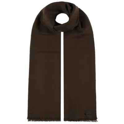La Foly Brown Wool Scarf - Stetson ref 20765 traclet hat shop